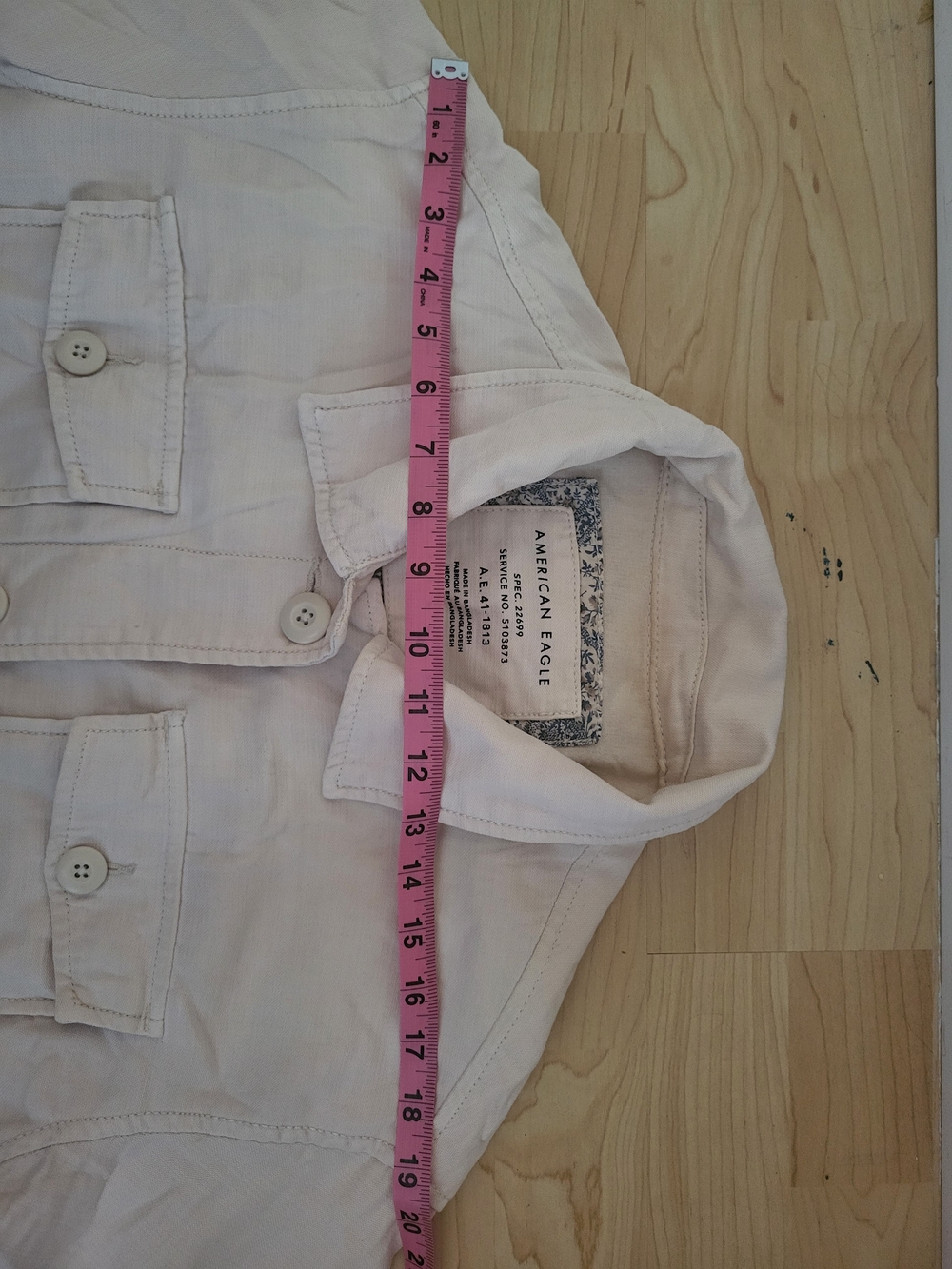 Light Cream Utility Jacket - Picture 3 of 8